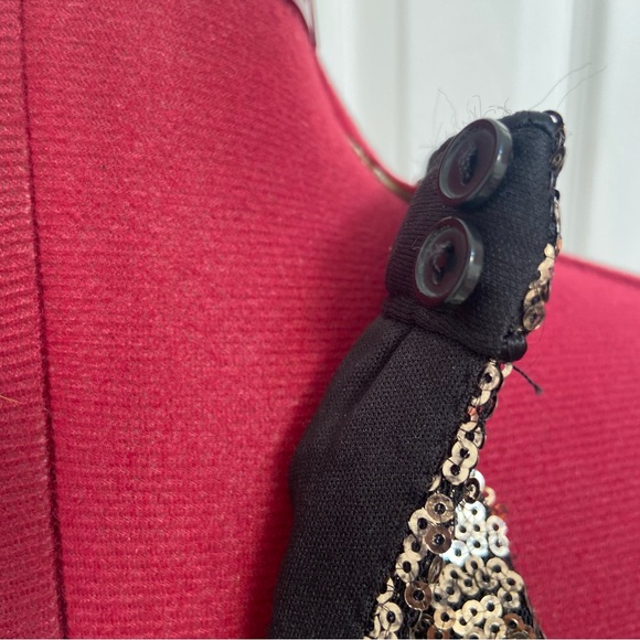 One  Clothing women gold sequins sleeveless mini lined dress. Size S. Used. - Picture 6 of 11